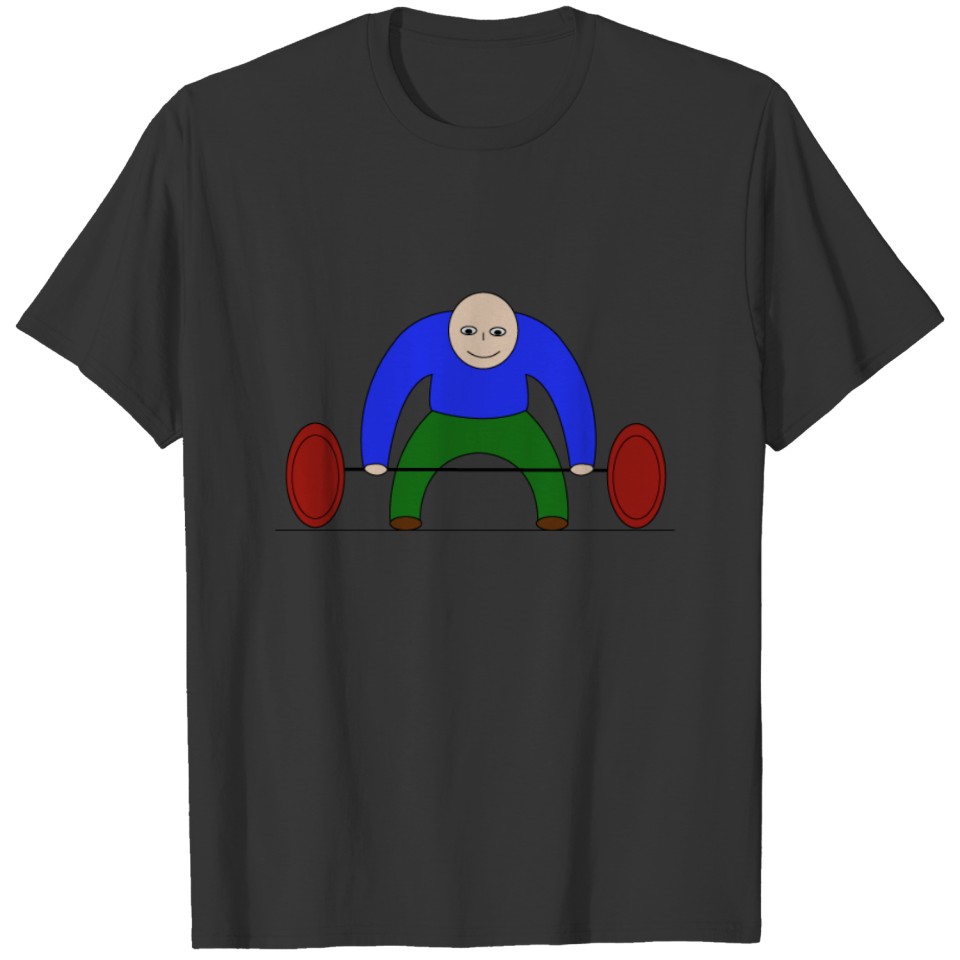 with a lifting guy T-shirt