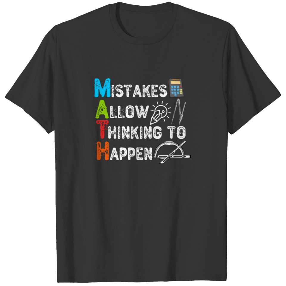 Mistakes Allow Thinking To Happen - Funny Math Sleeveless T-shirt