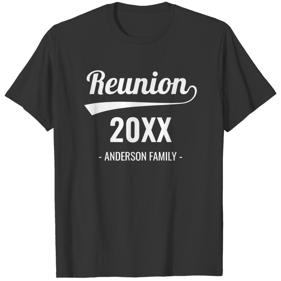 Retro Custom Year Green Family Reunion T-shirt