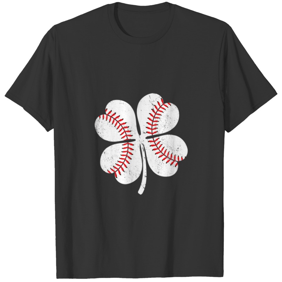 Baseball Catcher Pitcher Shamrock St Patricks Day T-shirt