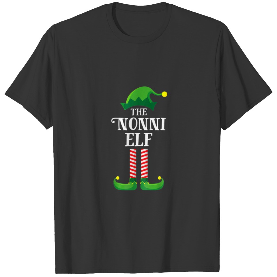 Womens Funny Christmas The Nonni ELF Graphics S T-shirt