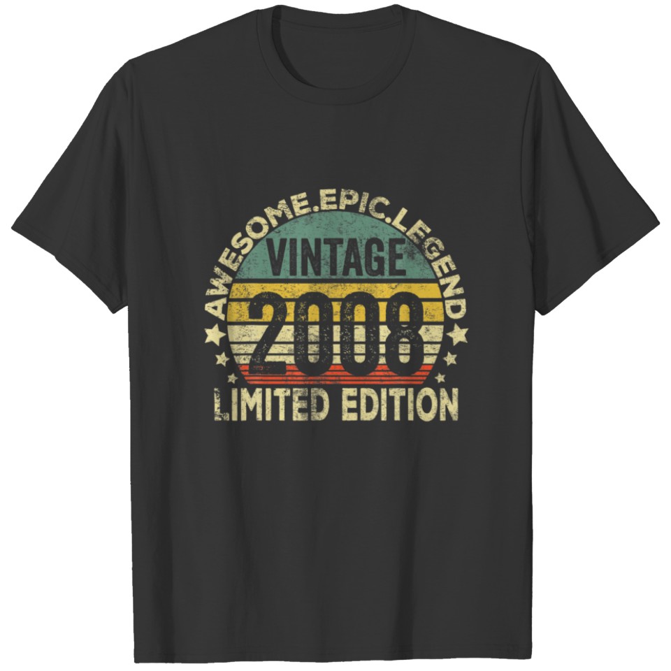 13 Year Old Legendary Retro Vintage Awesome Birthd T-shirt