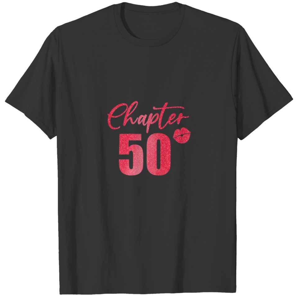 Womens Chapter Birthday Lips 50 Years Old EST 1972 T-shirt