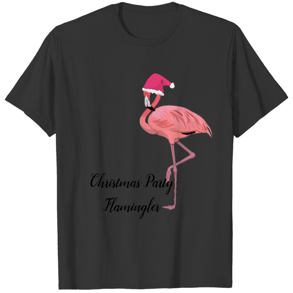 Funny Pink Flamingo Christmas Party Flamingle T-shirt