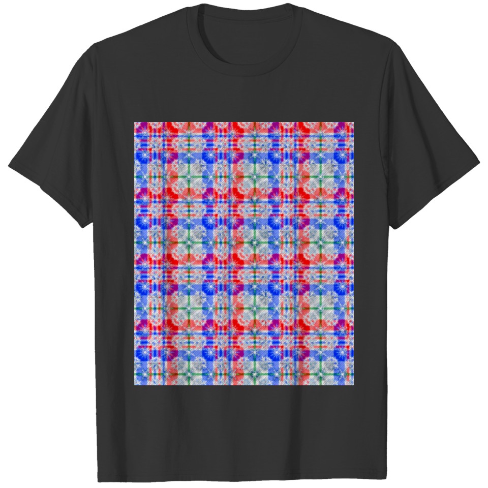 Christmas Snowflake Woven Plaid T-shirt