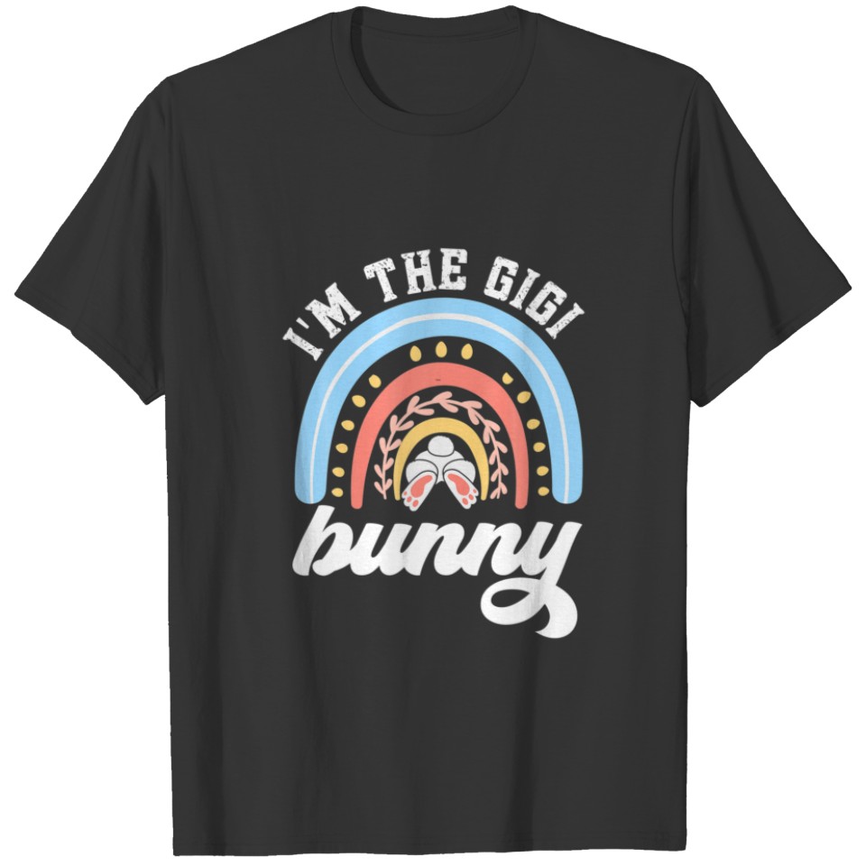 Gigi Easter Day Matching Family Party Bunny Rainbo T-shirt