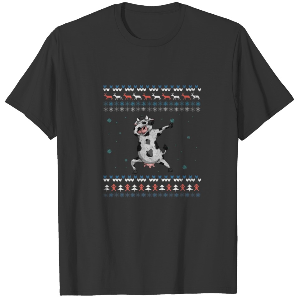 Ugly Christmas Farm Animal Xmas Farmer Funny Dabbi T-shirt