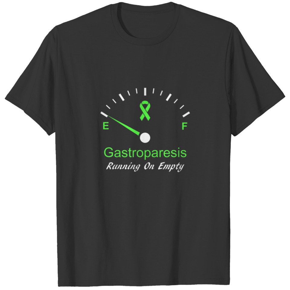 Gastroparesis Running On Empty Awareness Ribbon Te T-shirt