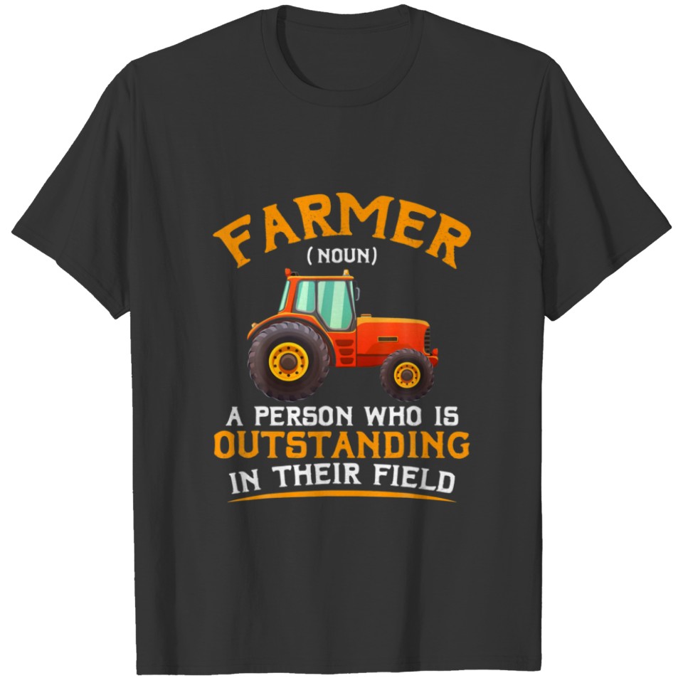 Farmer Definition Funny Tractor Rider Farming T-shirt