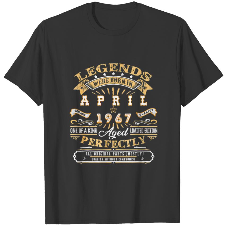 55Th Birthday Gift For Legend Born April 1967 55 Y T-shirt