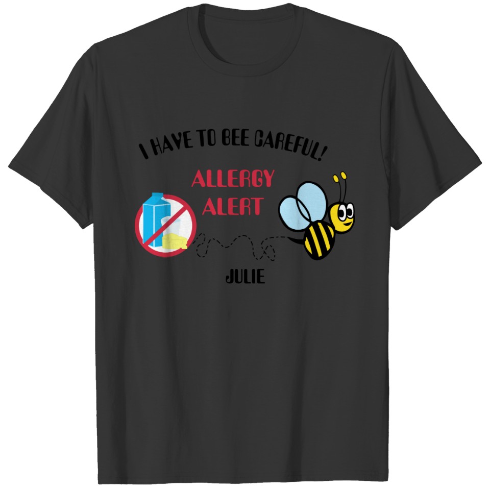 No Dairy Bumblebee Allergy Alert T-shirt