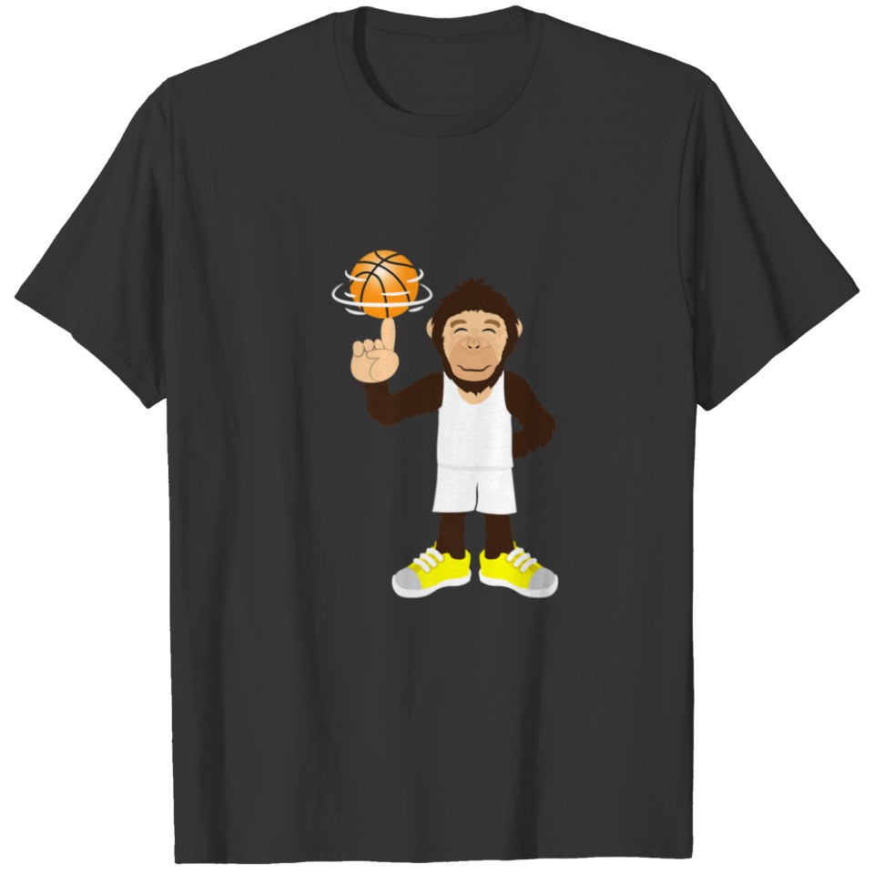 Ball Monkey Ball Sports Basketball Gift T-shirt