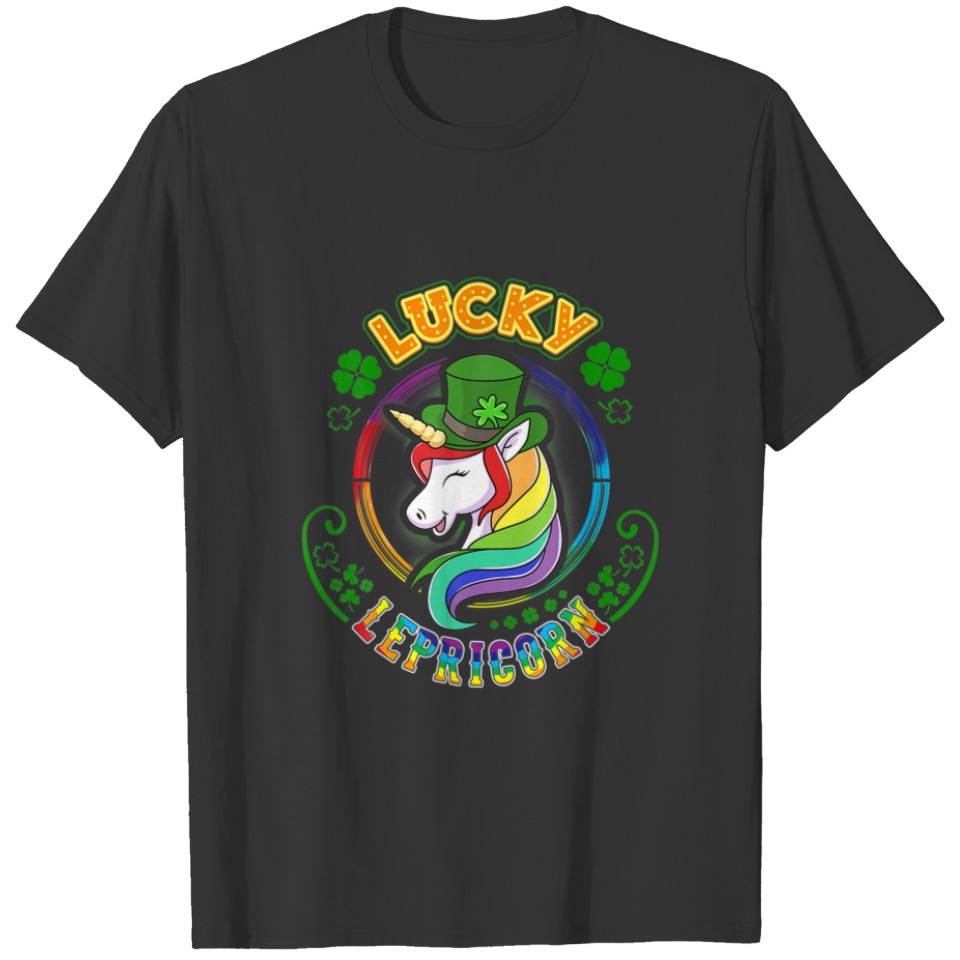 Saint Patrick's Day Unicorn  Lucky Lepricorn T-shirt