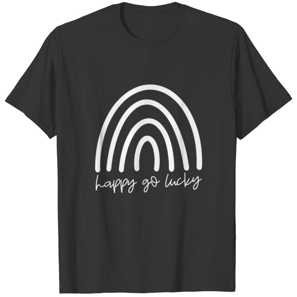 Rainbow Lucky Charm Shamrocks Happy Go Lucky St Pa T-shirt