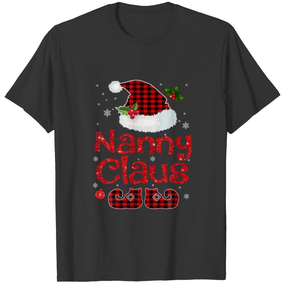 Nanny Claus Christmas Santa Family Xmas Matching P T-shirt