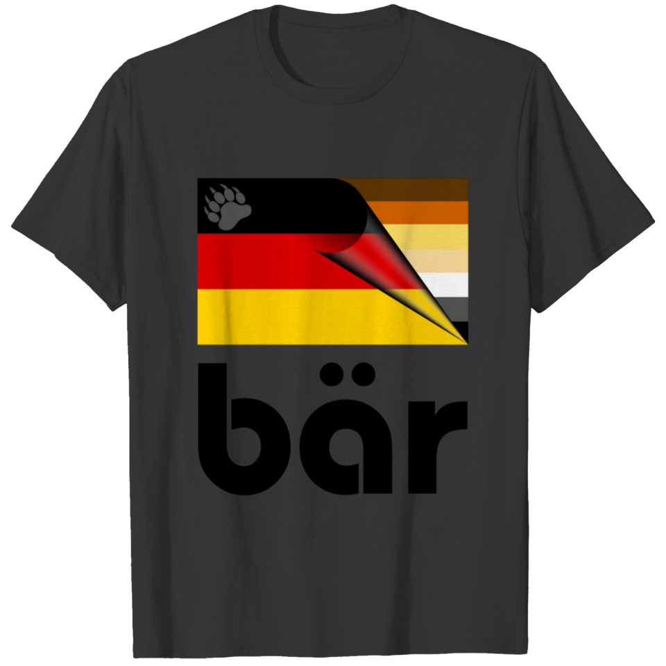 Bear Pride German Flag Bär (Black) T-shirt