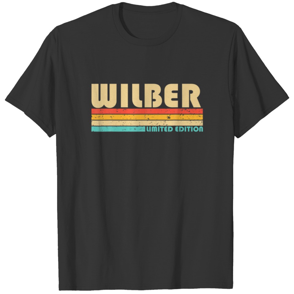 WILBER Name Personalized Funny Retro Vintage Birth T-shirt