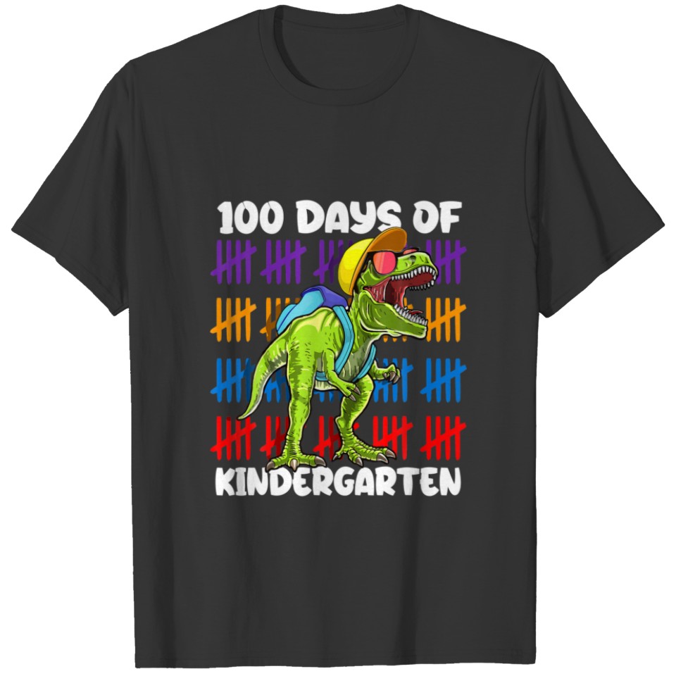 100 Days Of Kindergarten School Dinosaur Smarter B T-shirt
