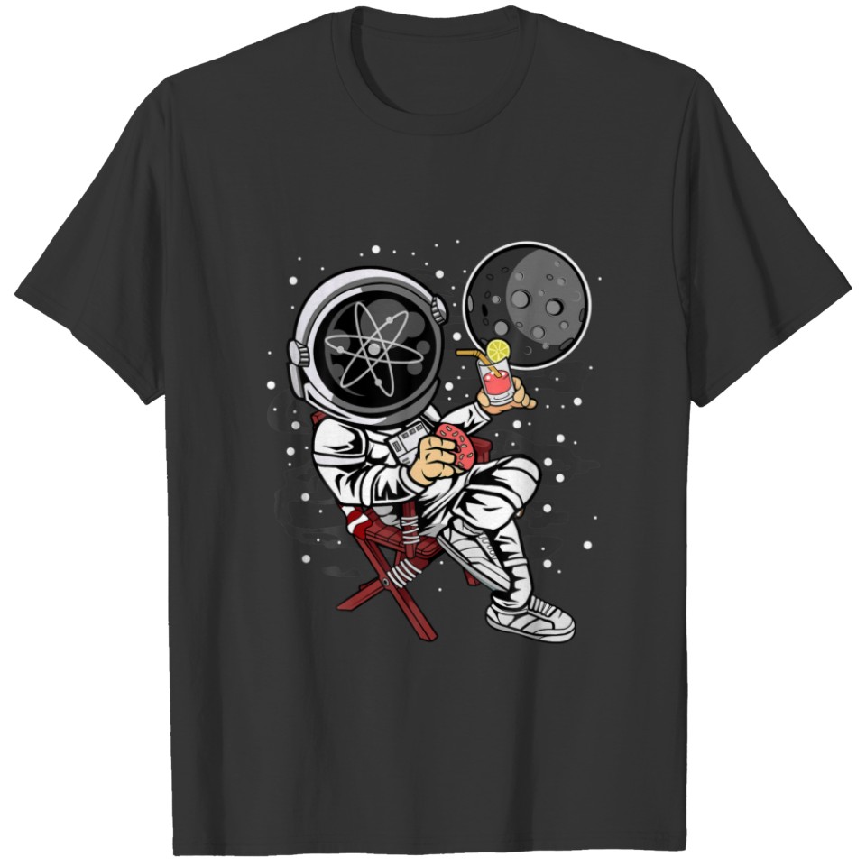 Astronaut Retirement Cosmos ATOM Coin To The Moon T-shirt