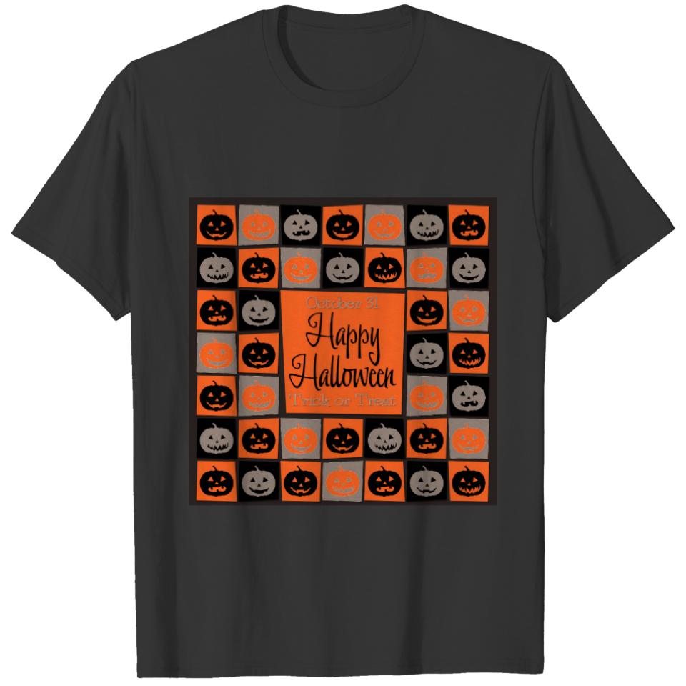 Halloween pumpkin mosaic T-shirt