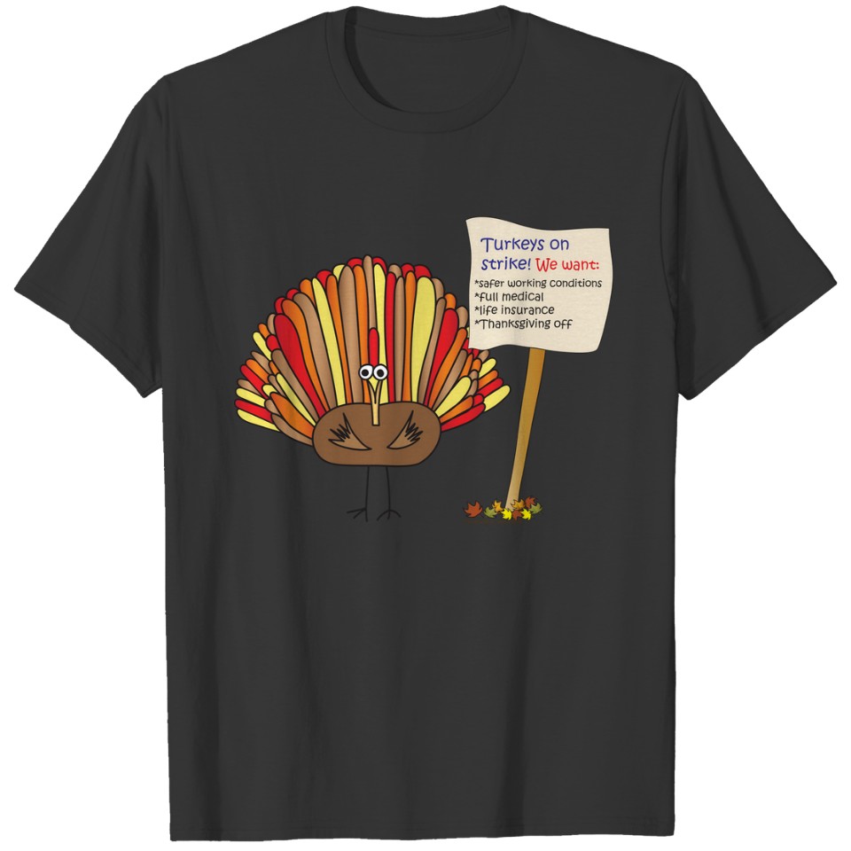 Funny, Colorful, Turkey Cartoon T-shirt