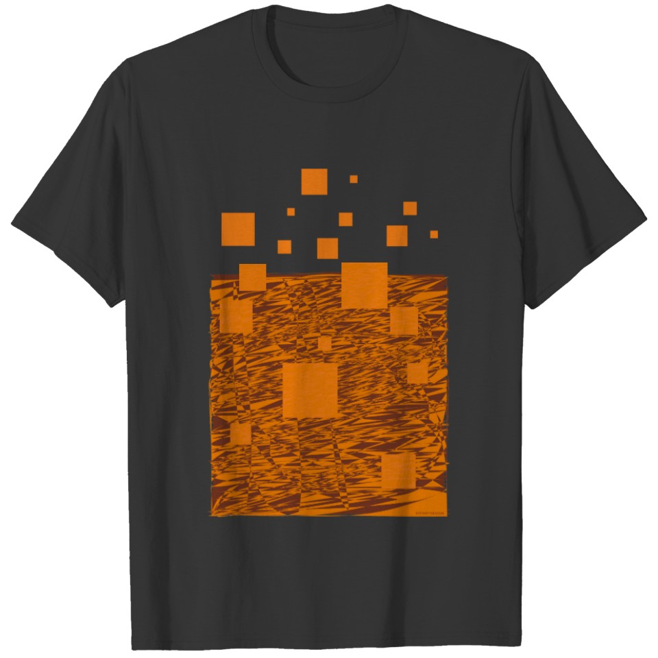 Orange Float Abstract Pattern Chemistry Art Sci Fi T-shirt