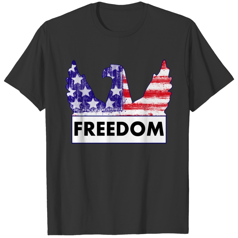 FREDOOM, AMERICAN FLAG,PATRIOTIC PRIDE,USA T-shirt