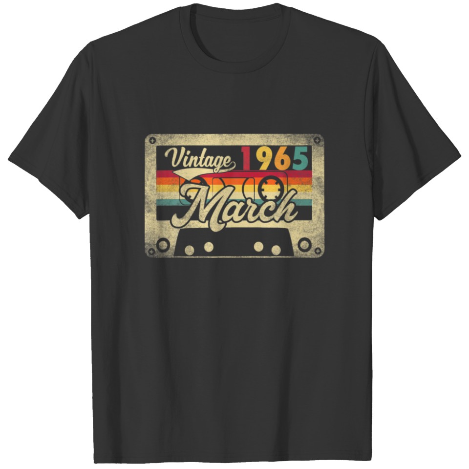 Vintage March 1965 57Th Birthday Gift Vintage Cass T-shirt