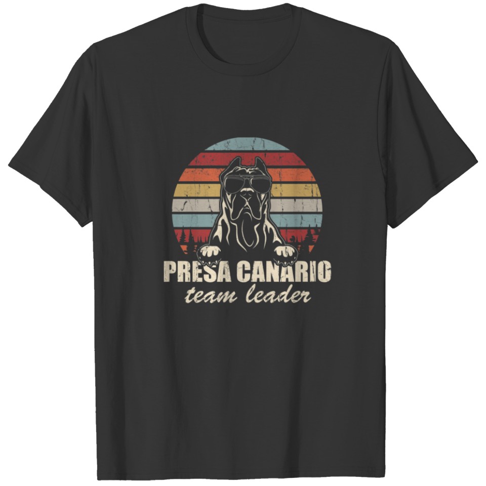 Presa Canario Team Leader Cool Dog Sunglasses Vint T-shirt