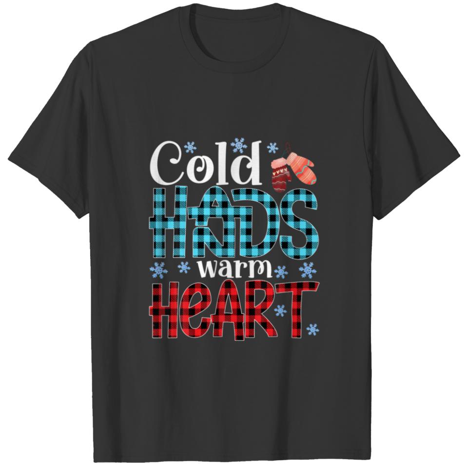 Cold Hand Warm Heart Merry Christmas Xmas Graphic T-shirt