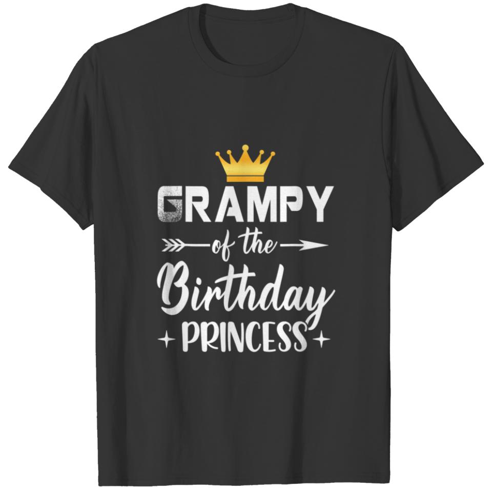 Grampy Of The Birthday Princess Matching Family T-shirt