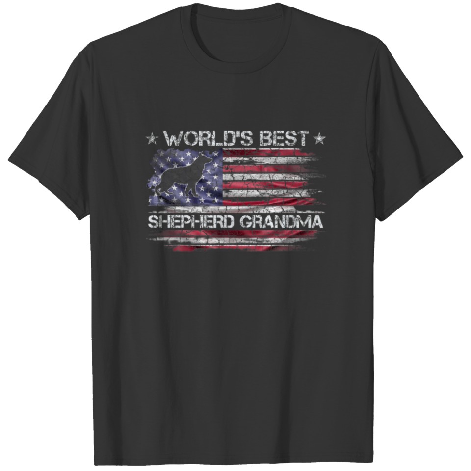 Vintage American Flag World's Best German Shepherd T-shirt