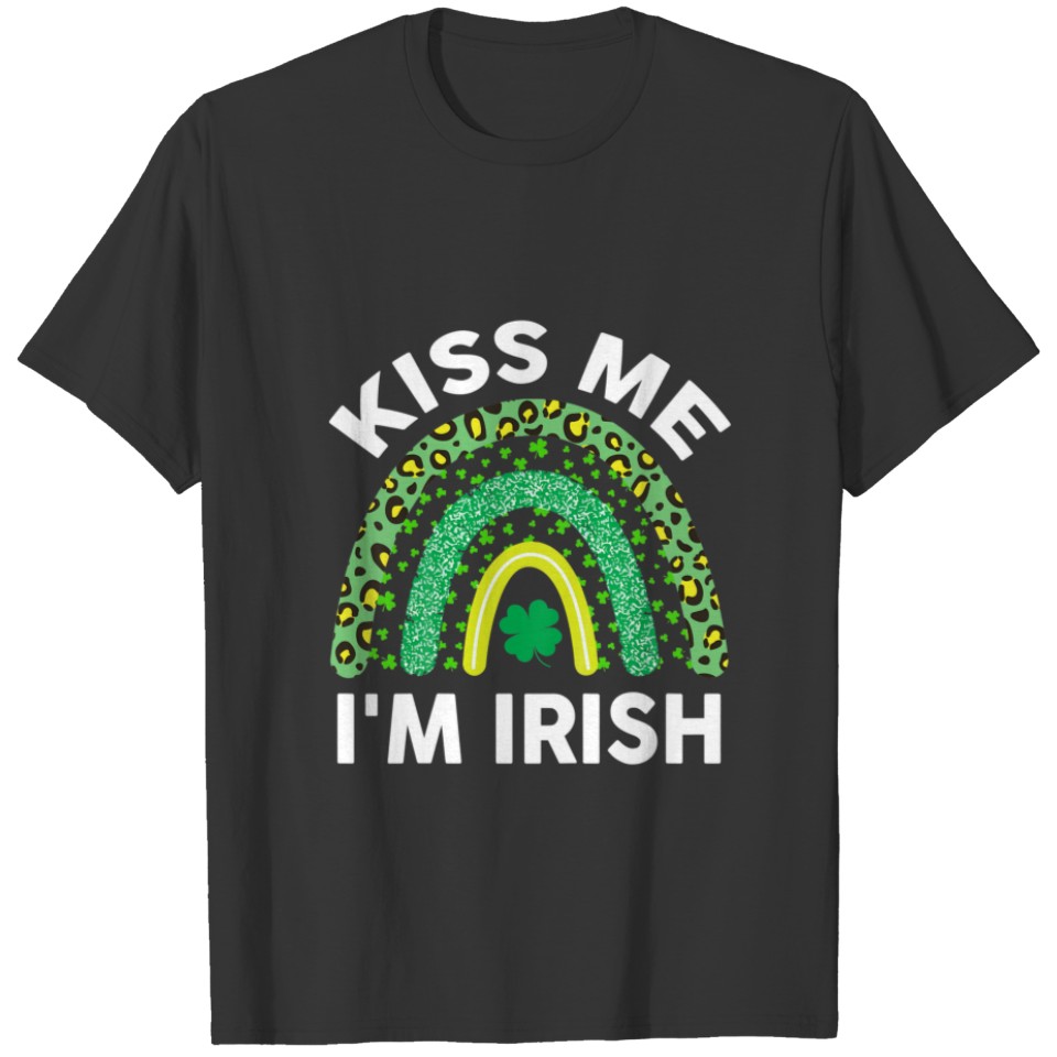 Kids St Patricks Day Girls Boys Baby Kiss Me I'm I T-shirt