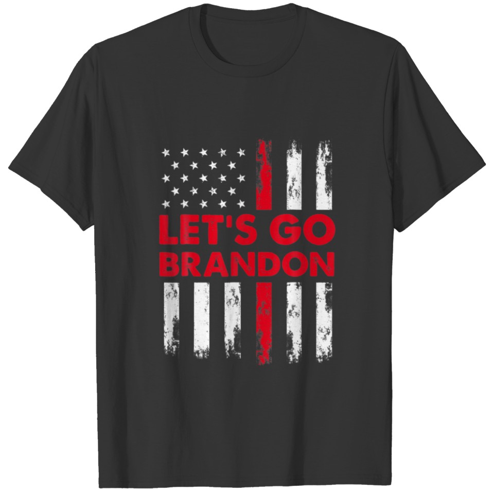 Let's Go Brandon Chant Conservative US Flag T-shirt