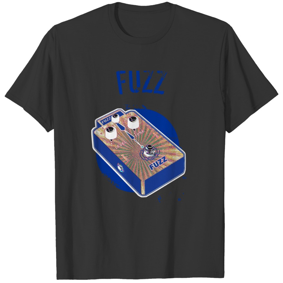 Psychedelic Guitar Fuzz Pedal Blue T-shirt