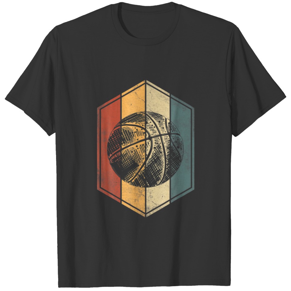 Basketball Player For Boys Girls Retro Vintage Bal T-shirt