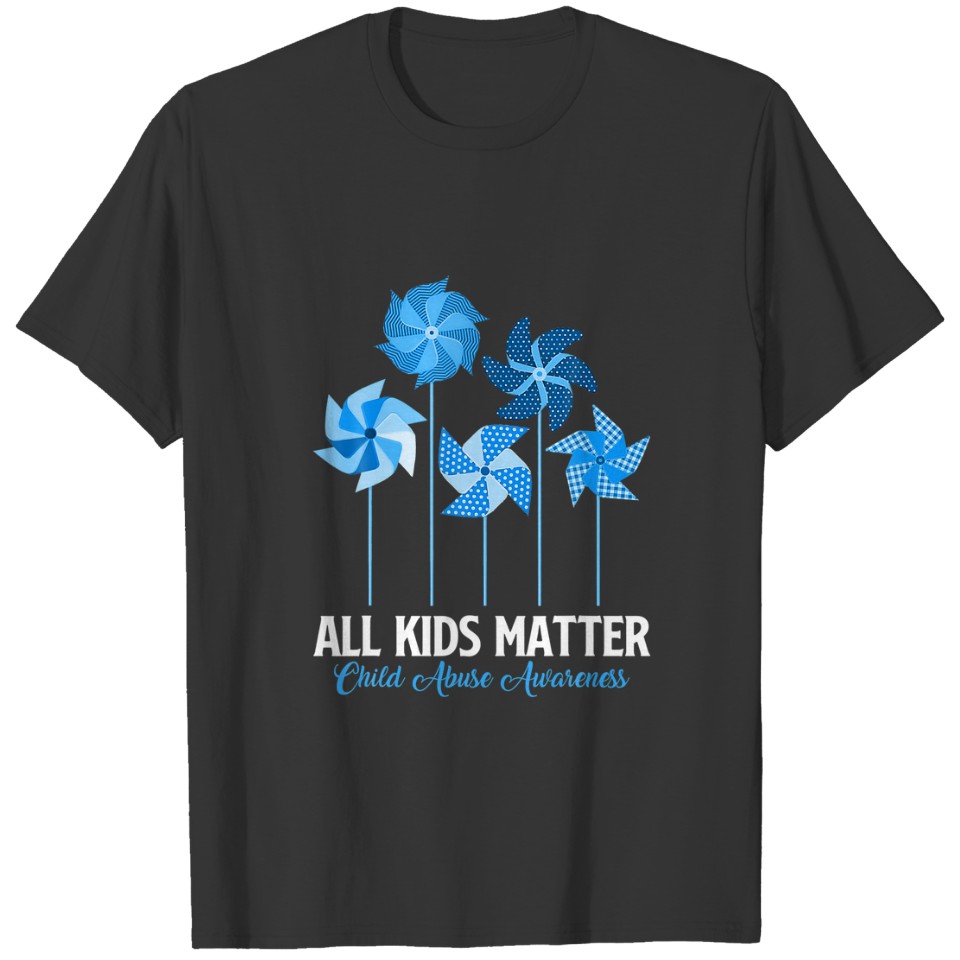 Child Abuse Awareness Pinwheel All Kids Children M T-shirt