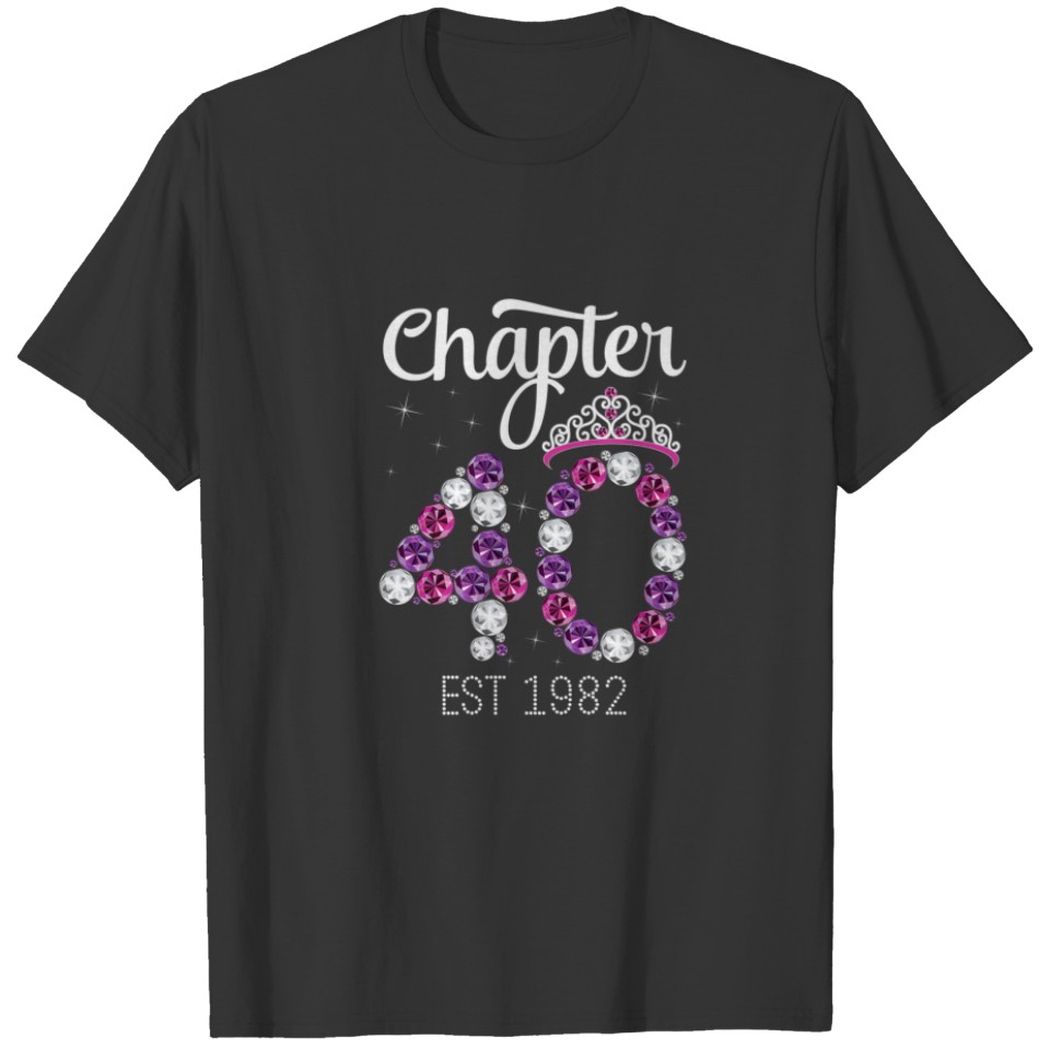 Chapter 40 T S Est 1982 Vintage 40Th Birthday T-shirt