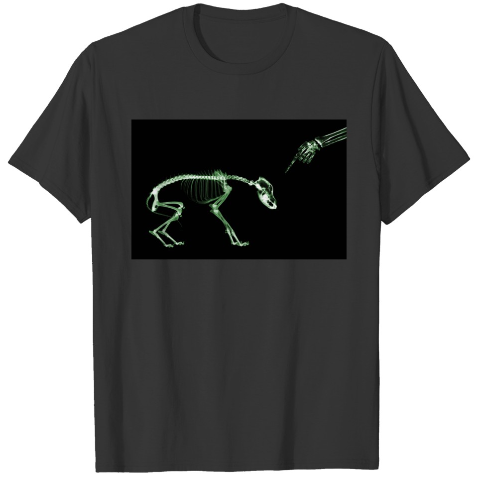 Bad Dog X-ray Skeleton in Green T-shirt