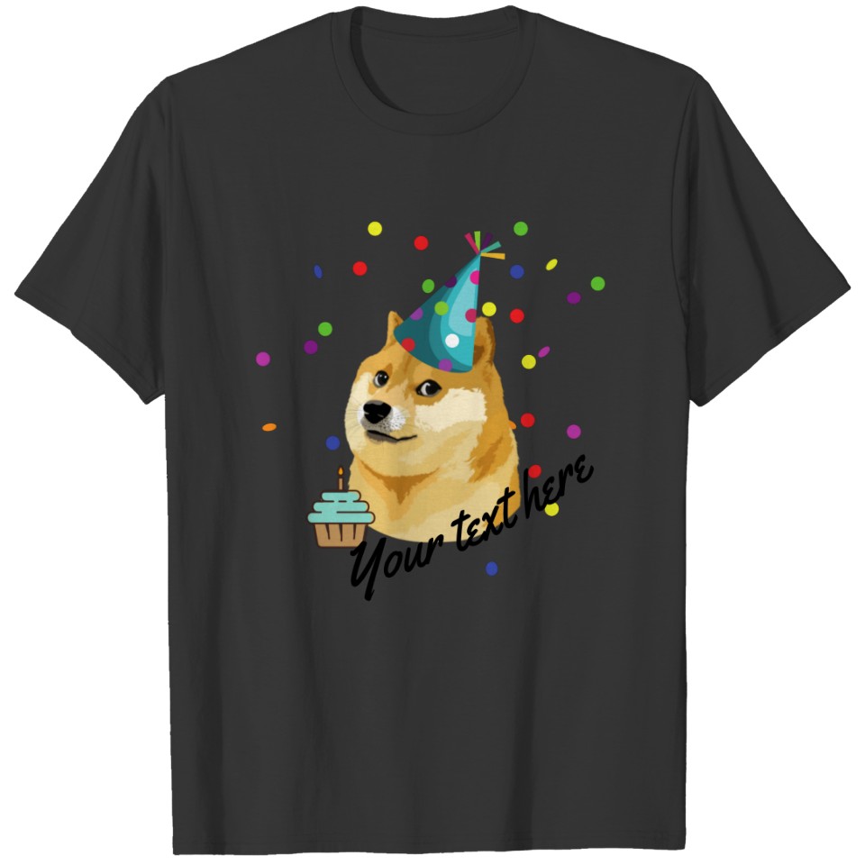 Party on! Personalized Birthday Doge Birthday T-shirt
