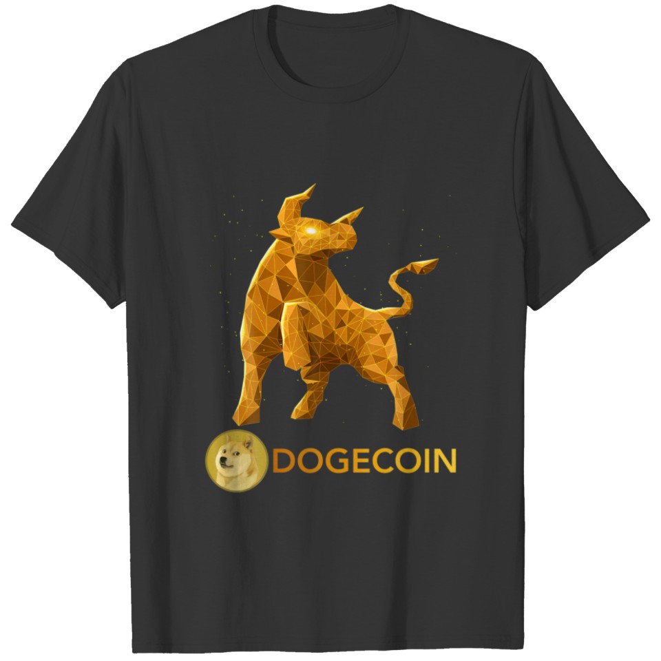 Bull Market Dogecoin DOGE To The Moon Crypto Token T-shirt