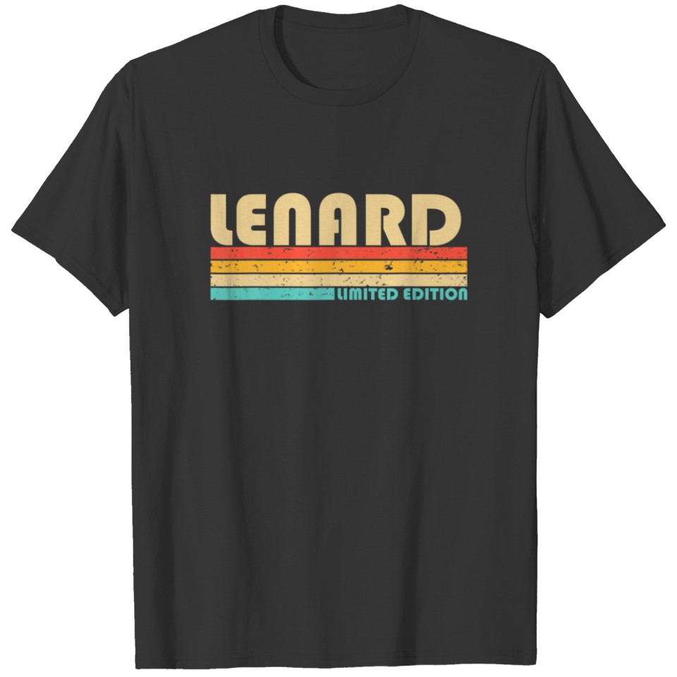 LENARD Name Personalized Funny Retro Vintage Birth T-shirt