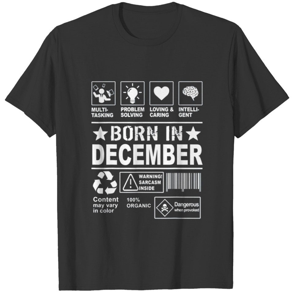 Legends Are Born In December Birthday Gifts Men Wo T-shirt