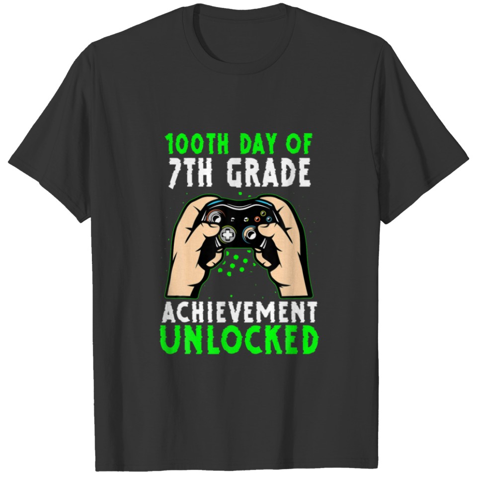 100Th Day Of 7Th Grade Costume For Boys Achieve T-shirt