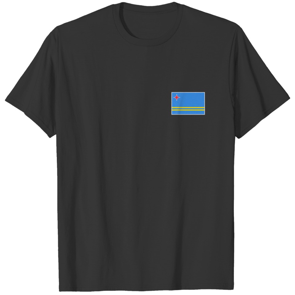 Aruba Flag With Vintage Aruban National Colors T-shirt