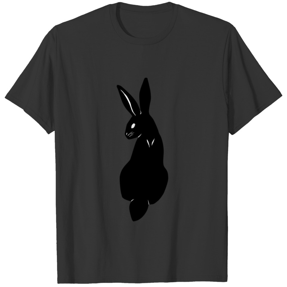 Classy Black Rabbit Silhouette T-shirt