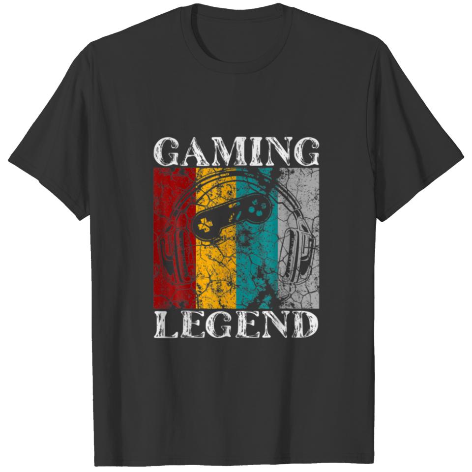 Vintage PC Gamer Gaming Legend Funny Video Games L T-shirt