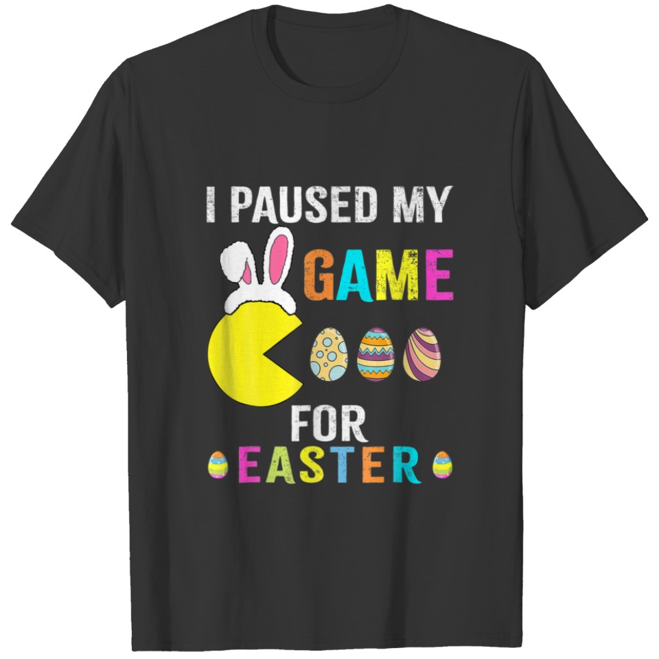 I Paused My Game For Easter Gifts Video Game Rabbi T-shirt
