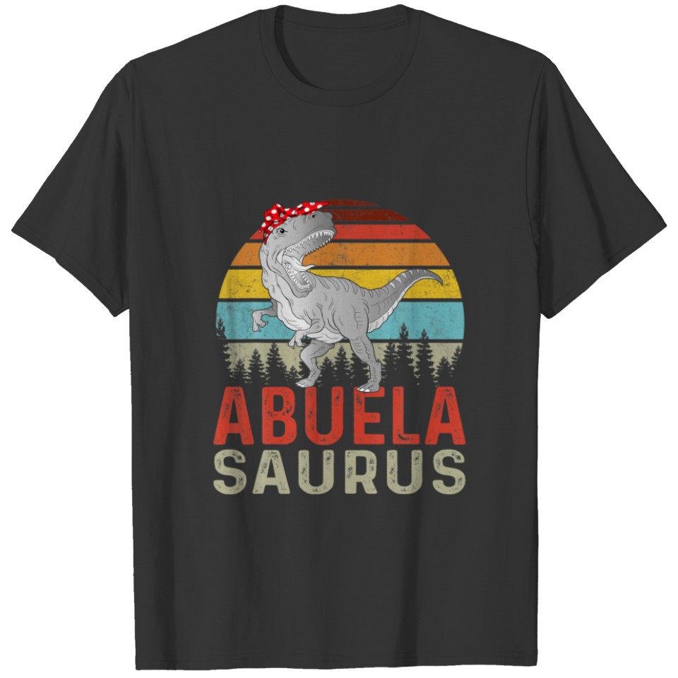 Abuelasaurus T Rex Dinosaur Family Matching Men Wo T-shirt