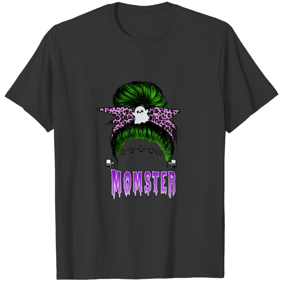Momster Halloween Costume Frankenstein's Mom Messy T-shirt